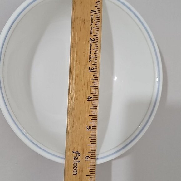 2 Corning Corelle SAND & SEA Pattern Coupe Cereal Soup Bowls 6" blue beige band - Picture 9 of 9